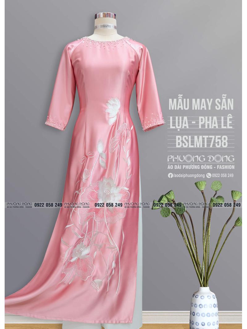 Áo Dài Bà Sui Lụa Thêu Kết Pha Lê BSLMT758